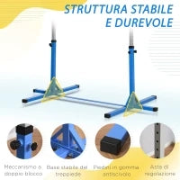 Sbarra per Ginnastica Artistica o Danza Classica Regolabile in Altezza 92-150 cm, Blu