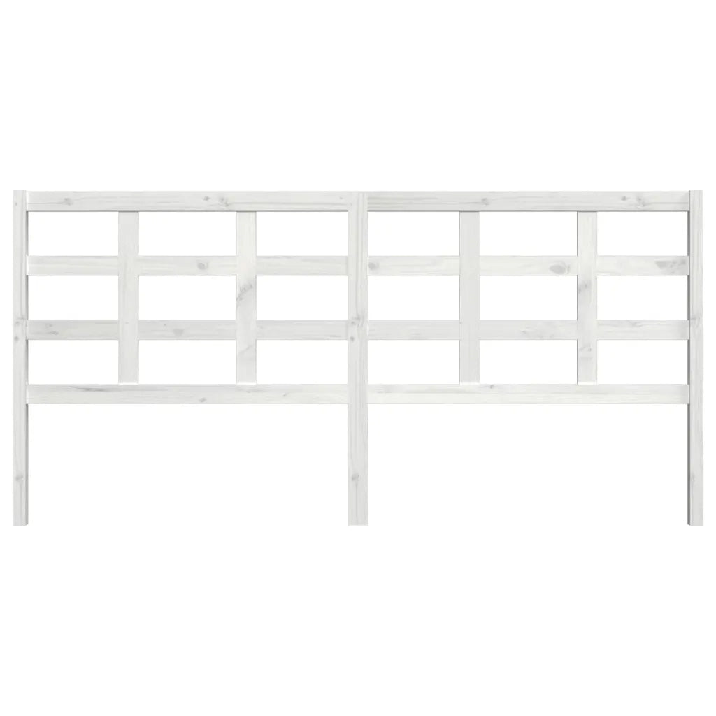 Testiera per Letto-Testata-Testiera Decorativa Bianca 205,5x4x100 cm Legno Massello di Pino 894401