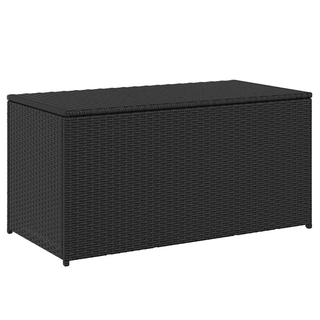 Baule da Giardino in Polyrattan 100x50x50 cm Nero cod mxl 68873