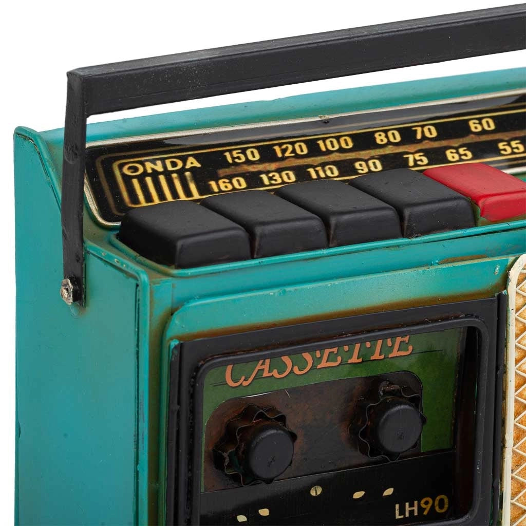 Radio metallo verde 23x17x7,5h