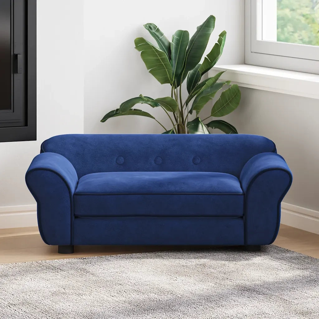 Divano per Cani Blu 72x45x30 cm in Peluche CFW6466643