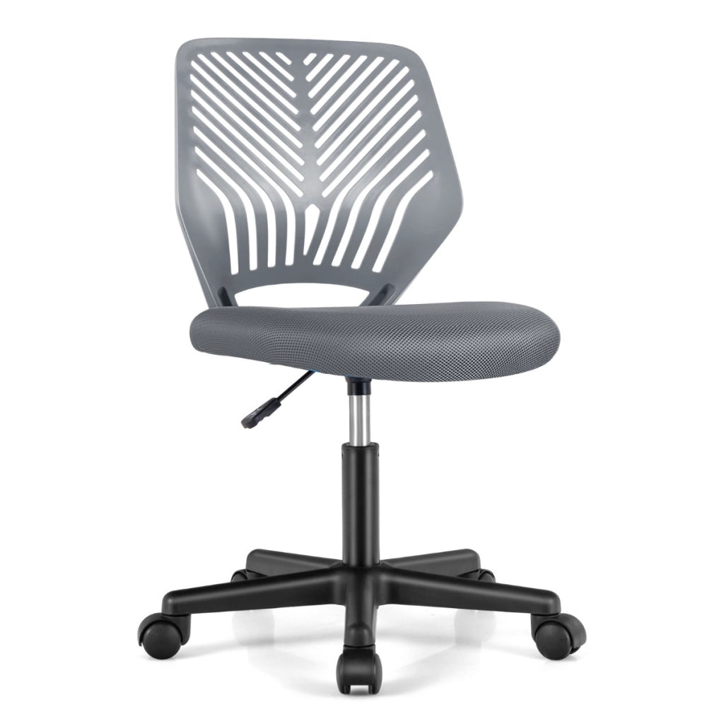 Sedia da scrivania ergonomica regolabile in altezza per bambini, Sedia per computer in rete con ruote universali Grigio-Tavoli e sedie