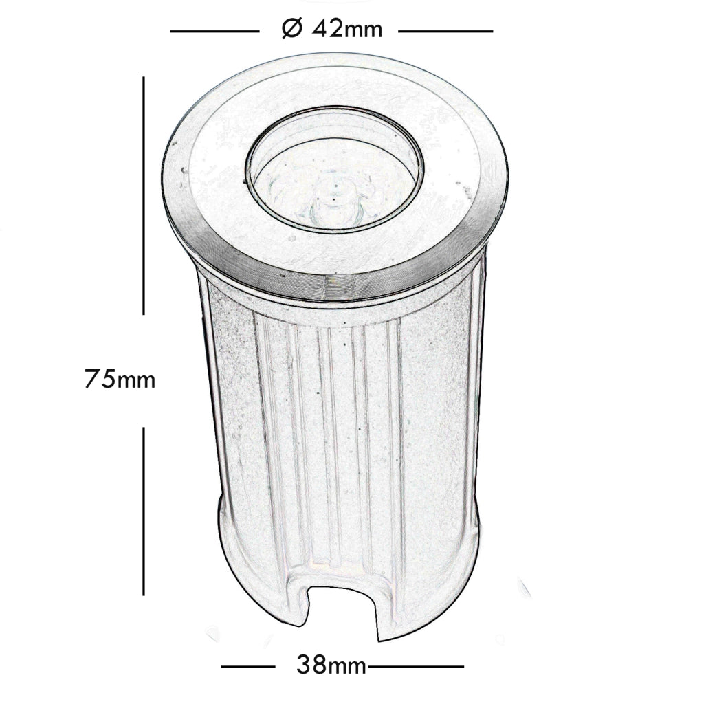 Faretto LED 12V 24V calpestabile tondo 1W segnapassi incasso terreno giardino IP68 LUCE 3000K