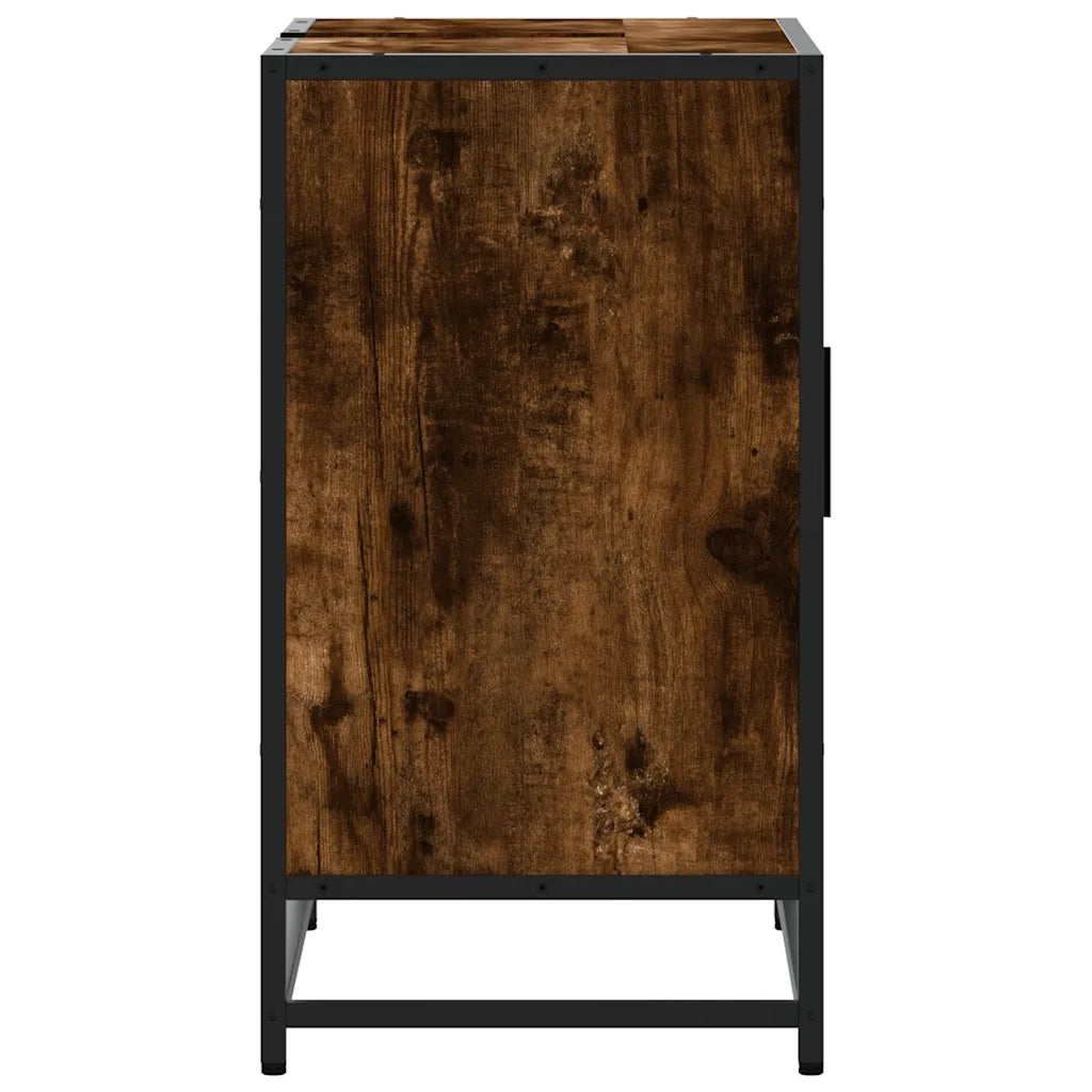 Armadietto Bagno | Armadio da bagno Rovere Fumo 65x33x60 cm in Legno Multistrato