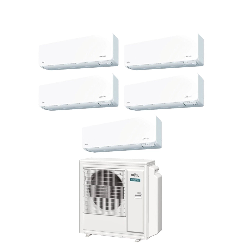 Climatizzatore Condizionatore Fujitsu Penta Split Inverter serie KG AIRSTAGE 9+9+9+12+12 con AOEG36KBTA5 R-32 Wi-Fi Integrato 9000+9000+9000+12000+12000