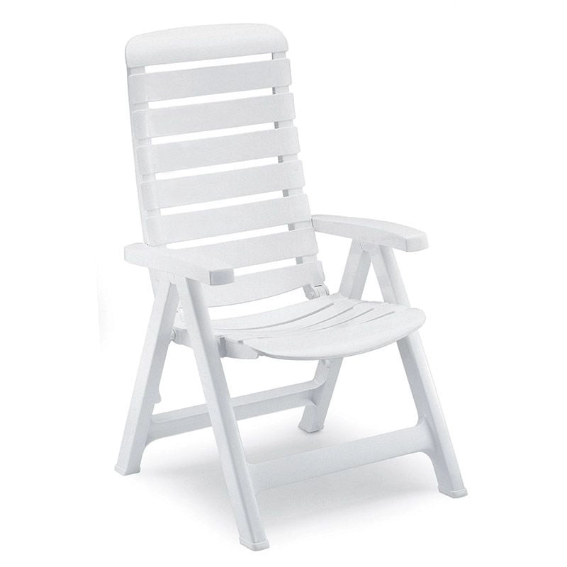 Poltrona pieghevole CLEOPATRA da giardino in resina by Scab - Poltrona Pieghevole Cleopatra Da Giardino In Resina By Scab Colore Bianco Colore: Bianco, Materiale: resina