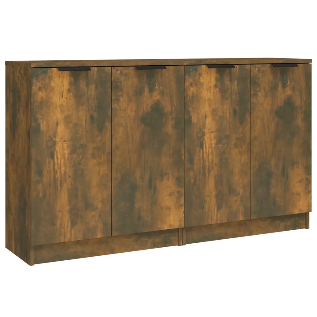 Credenze 2 pz | Madia | Buffet da pranzo | Armadio da pranzo Rovere Fumo 60x30x70 cm in Legno Multistrato