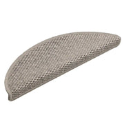 vidaXL Tappeti Autoadesivi Scale Aspetto Sisal 30 pz 56x17x3cm Argento