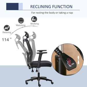 Sedia Poltrona Direzionale da Ufficio in Tessuto Nero