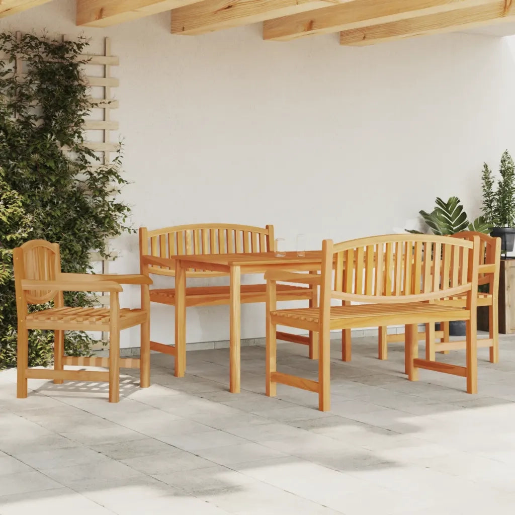 Set da Pranzo per Giardino 5 pz in Legno Massello di Teakcod mxl 69711