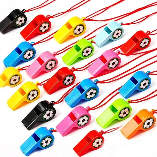 Flauti in Plastica da 24 - Flauti con Corda per Bambini - Flauti da Gioco - Ideali per Feste e Eventi Sportivi
