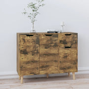 Credenza-Buffet-Armadio da cucina Rovere Fumo 90x30x72 cm in Legno Multistrato