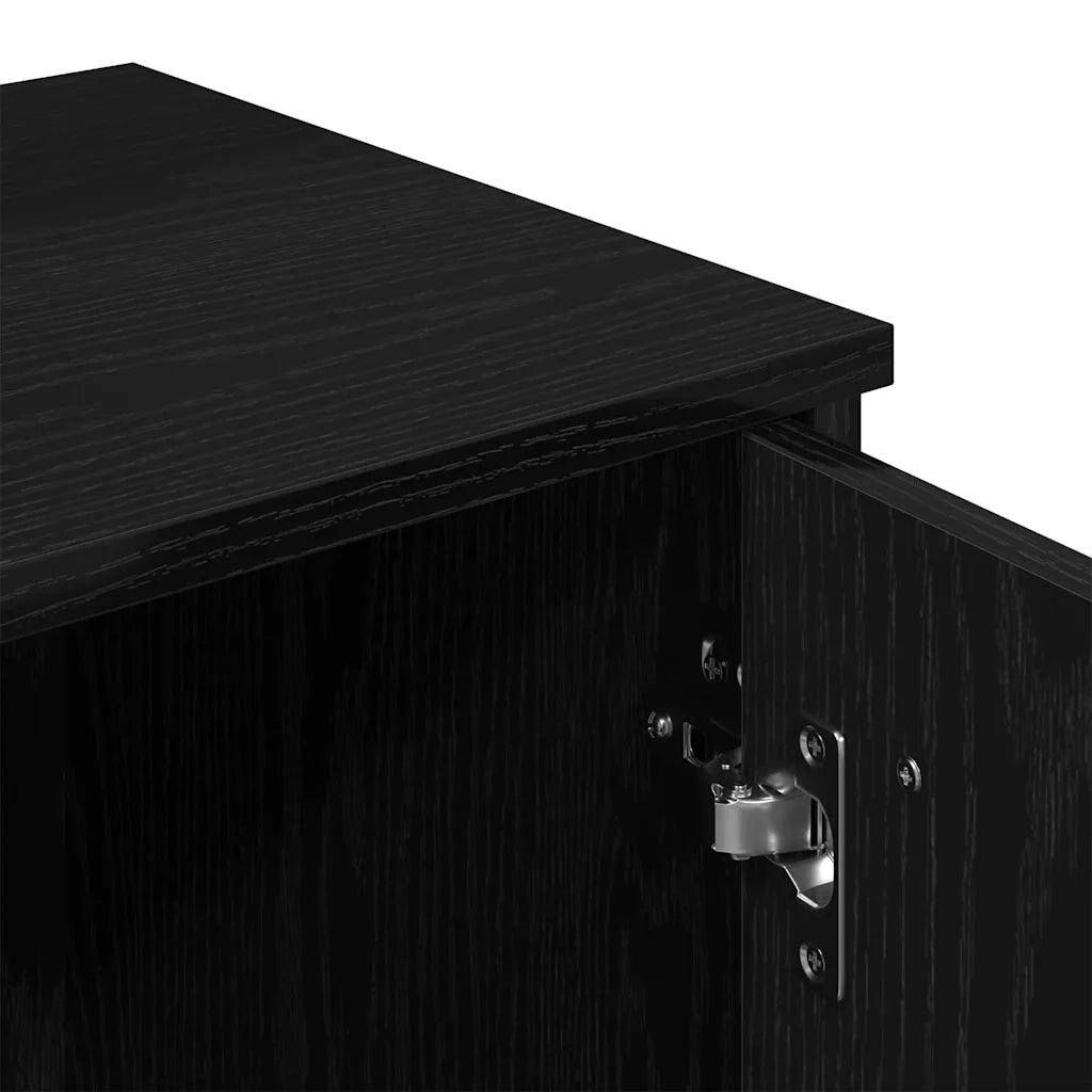 Tavolo da Trucco con cassetto Rovere Nero 86,5 x 35 x 136 cm CFW8291037