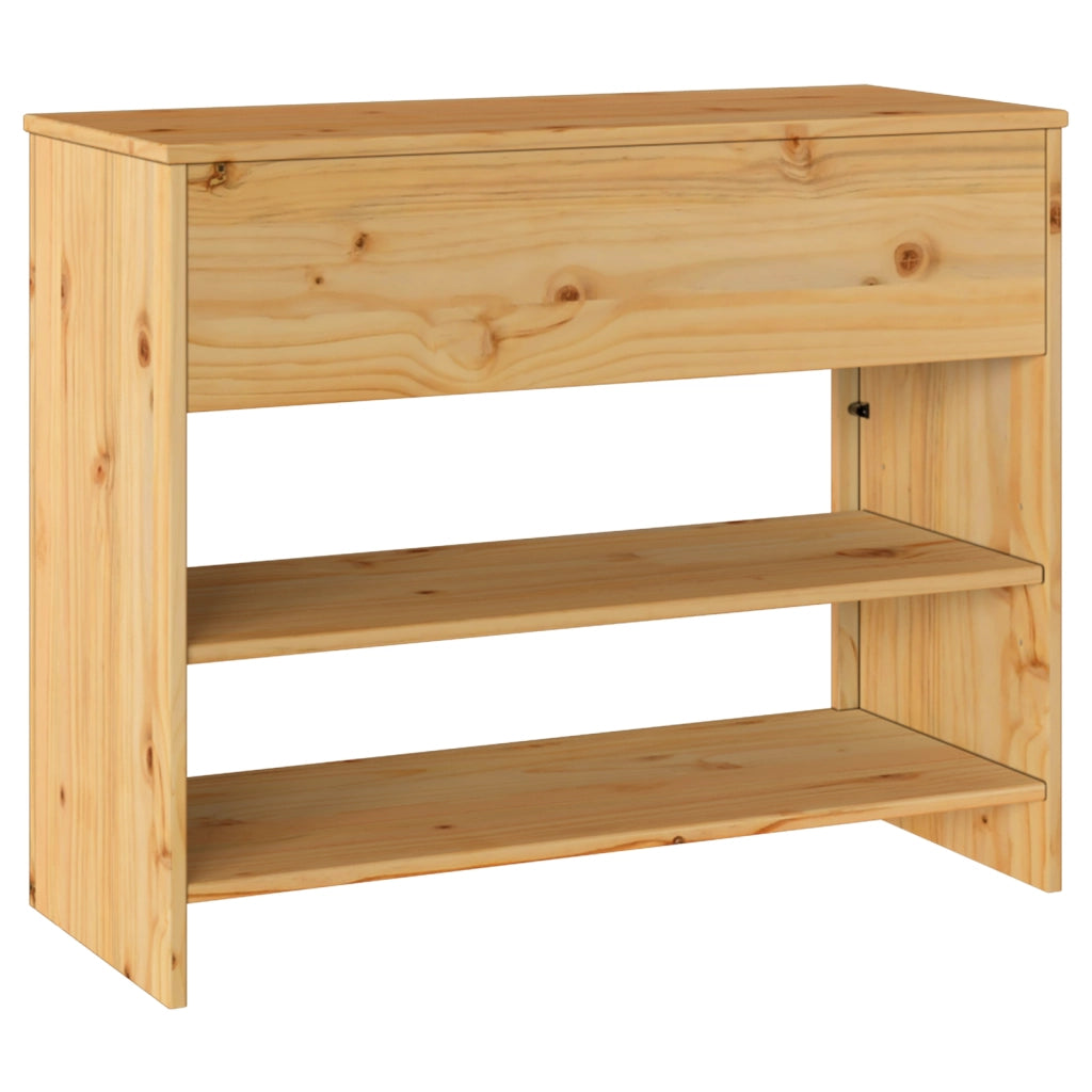 Tavolo Consolle "DRAMMEN" 89,5x37x73 cm Legno Massello di Pino