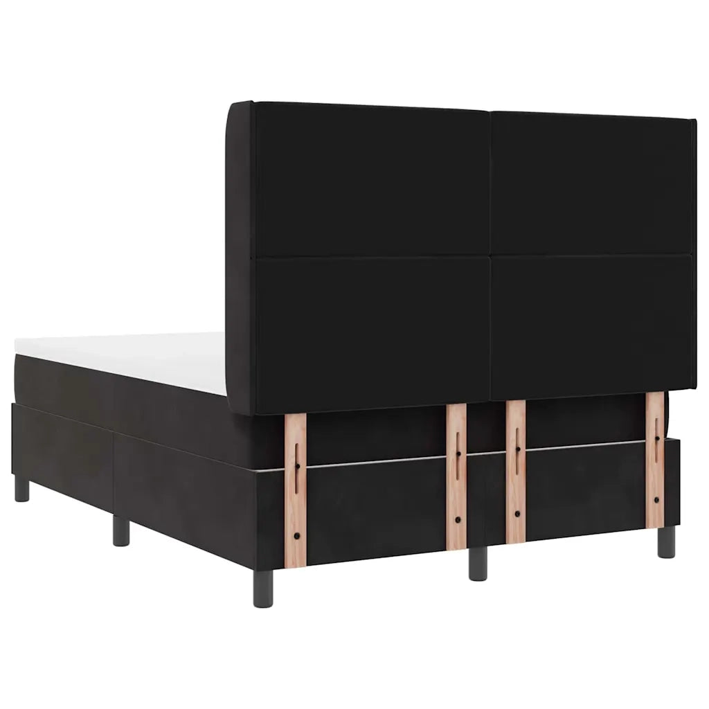 Letto a molle con materasso con led Nero 160 x 200 cm Velluto 3343822