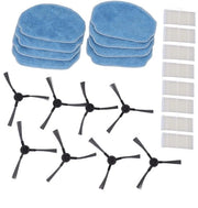 Accessori per Aspirapolvere Kit - 8 Pennelli Laterali - 8 Filtri - 8 Asciugamani per Panno - Pezzi di Ricambio - Adatto per BR150/BR151 - Aspirapolvere Robotico