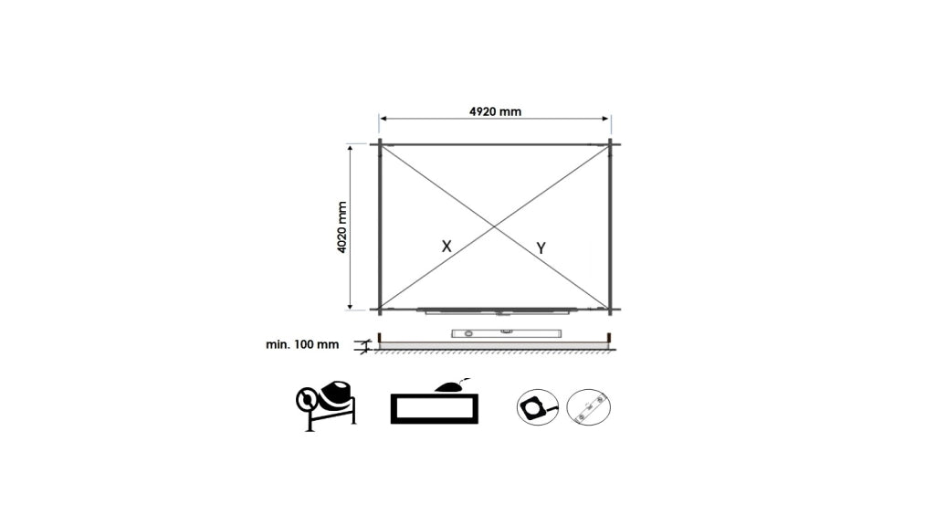 Casetta da giardino in legno - 21.42m2 - 5.1x4.2m - 34mm - colore: naturale - DOM746 - ALTANKA