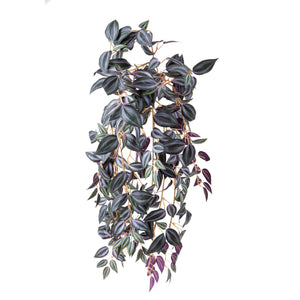Set 2 Cadente Mini Tradescantia Artificiale con 302 Foglie H50 cm