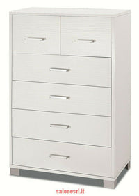 KIT MOBILE CASSETTIERA 6 POSTI H112 L70 P41 Cm FINITURA BIANCO GRAFFIATO SARMOG 772k