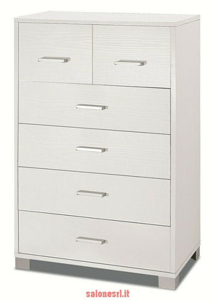 KIT MOBILE CASSETTIERA 6 POSTI H112 L70 P41 Cm FINITURA BIANCO GRAFFIATO SARMOG 772k