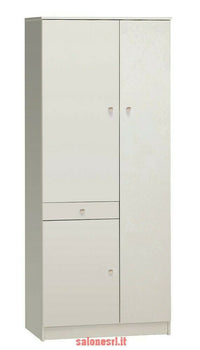 KIT ARMADIO MULTIUSO CON 6 RIPIANI REGOLABILI H183 L77 P34 Cm FINITURA BIANCO SARMOG 323k