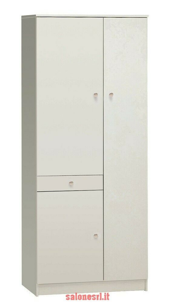 KIT ARMADIO MULTIUSO CON 6 RIPIANI REGOLABILI H183 L77 P34 Cm FINITURA BIANCO SARMOG 323k