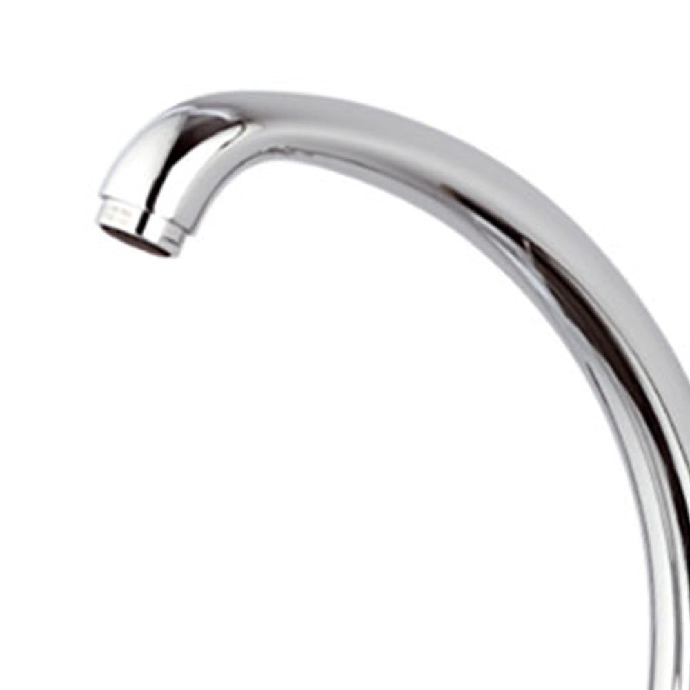 Rubinetto per lavello a muro con leva frontale e bocca alta girevole - serie kiss