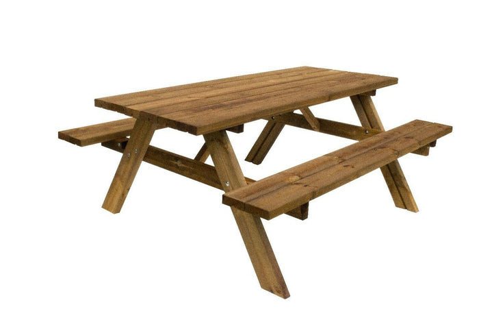 TAVOLO CON PANCHE PICNIC OASI LEGNO IMPREGNATO 177X154X74H