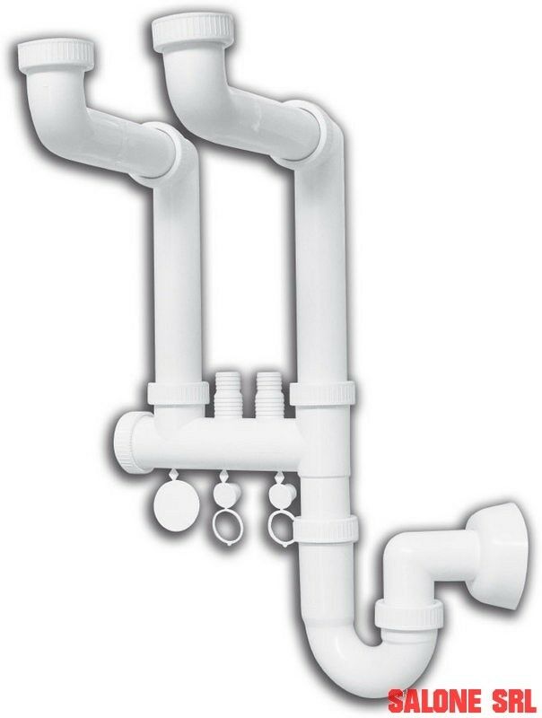 SIFONE LAVELLO 2 VIE INVISIBILE SENZA PILETTE 1.1/2