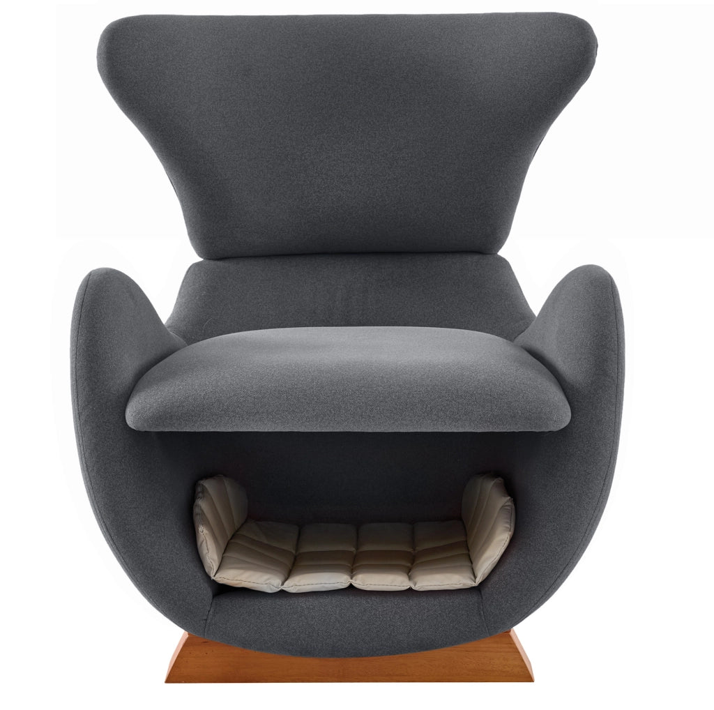 Poltrona lounge design in stile squalo balena con cuccia integrata; 66x69x76 cm; grigio