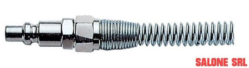 RACCORDO INNESTO PER RUBINETTO RAPIDO CON SPIRALE MM.8X10 PER ARIA COMPRESSA