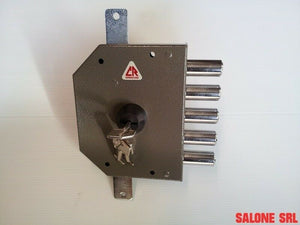 SERRATURA TRIPLICE DI SICUREZZA ANTIFURTO CON CILINDRO A POMPA CR ART.3200 CON CHIAVE