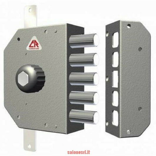 SERRATURA TRIPLICE DI SICUREZZA CON CILINDRO A POMPA CR ART.3200 CON POMOLO