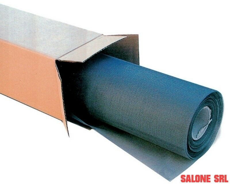 RETE ZANZARIERA FIBRA DI VETRO GRIGIA 18X16 ALTEZZA CM.120 ROTOLO 50 MT.