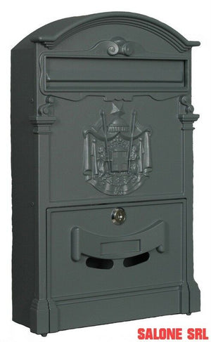 CASSETTA POSTALE 260X90X410H GRIGIO ALLUMINIO PRESSOFUSO