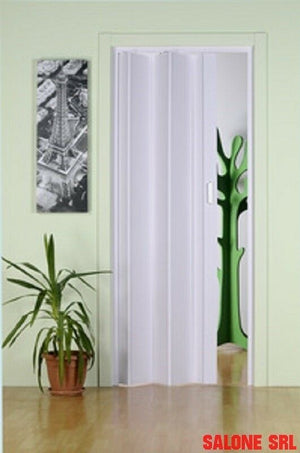 PORTA A SOFFIETTO PVC STABILIZZATO C/MANIGLIA CM 83X214 BIANCA