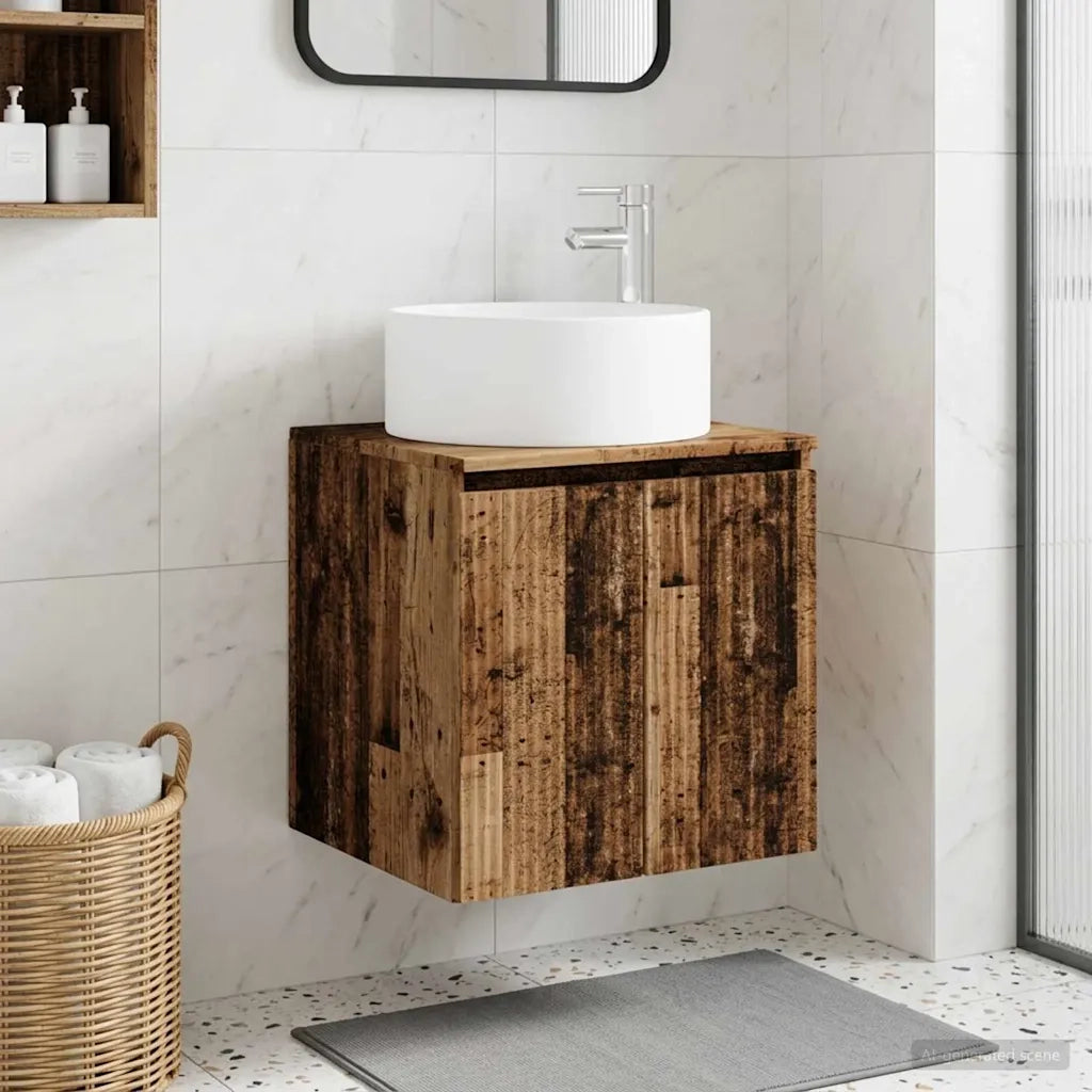 Mobile lavabo da parete Legno antico 49,5 x 44,5 x 65,5 cm 890470