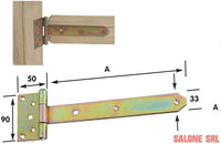 CERNIERA BANDELLA PZ.10 PER LEGNO MM.200 ACCIAIO TROPICALIZZATO