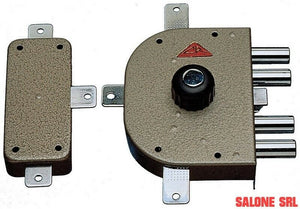 SERRATURA QUINTUPLICE DI SICUREZZA ANTIFURTO CON CILINDRO A POMPA CR ART.3350