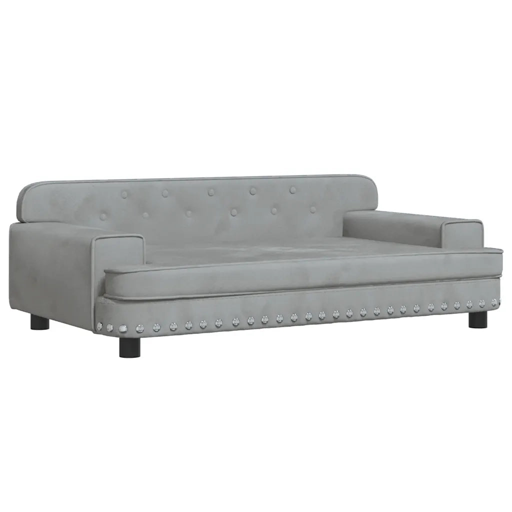 Lettino per Cani Grigio Chiaro 90x53x30 cm in Vellutocod mxl 71180