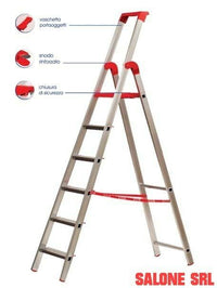 SCALA ALLUMINIO A LIBRETTO FACAL 8 GRADINI USO PROFESSIONALE EN131