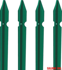 PALO PALETTO ACCIAIO PLASTIFICATO PER RECINZIONE A T 3x3x100 CM - 10 PZ.