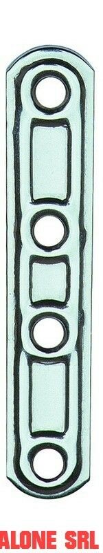 PIASTRA INOX DIRITTA 4 FORI ART.163IN MM.100 CONF.20 PEZZI
