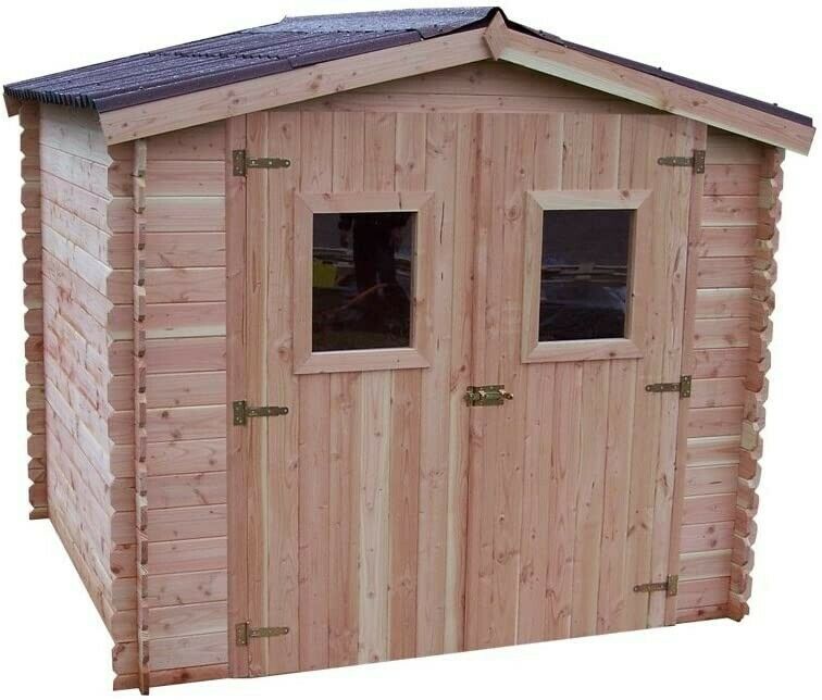 Casetta Foresta mod. Dublin 235x215 in legno DOUGLAS massiccio , 28 mm con pavimento