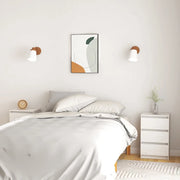 Comodini 2 pz-Set di 2 Tavolino da notte Bianchi 40x29,5x64 cm in Legno Massello di Pino