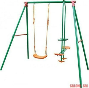 ALTALENA ACCIAIO 2 TIRI  PER BAMBINI 3 - 10 ANNI CON SEDUTA SEMPLICE