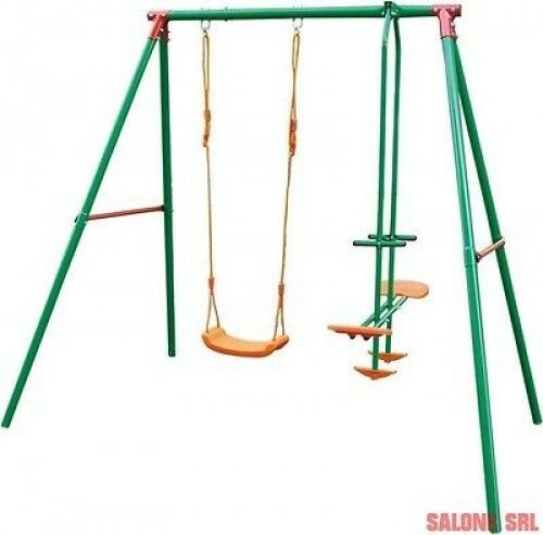 ALTALENA ACCIAIO 2 TIRI  PER BAMBINI 3 - 10 ANNI CON SEDUTA SEMPLICE