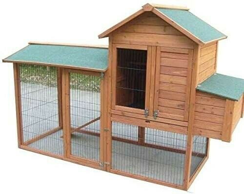 CASETTA PER GALLINE POLLAIO FORESTA IN LEGNO BICOLORE 186X71