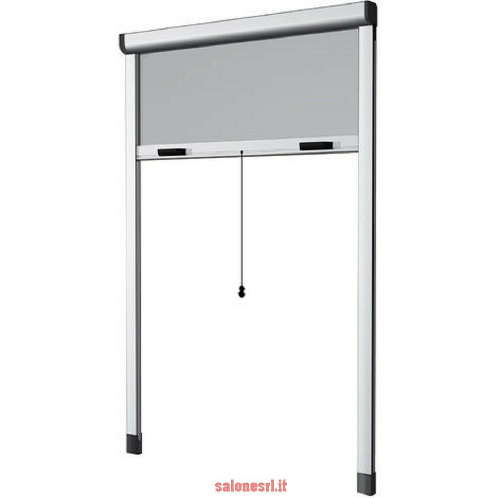 ZANZARIERA VERTICALE RIDUCIBILE 120X170 A RULLO CON FRIZIONE BIANCA MADE IN ITALY