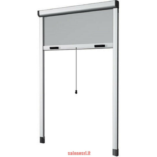 ZANZARIERA VERTICALE RIDUCIBILE 120X170 A RULLO CON FRIZIONE BIANCA MADE IN ITALY